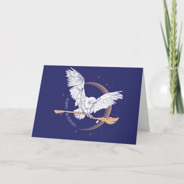 Cartão De Festividades Feliz Natal Entrega da Hedwig (Frente)