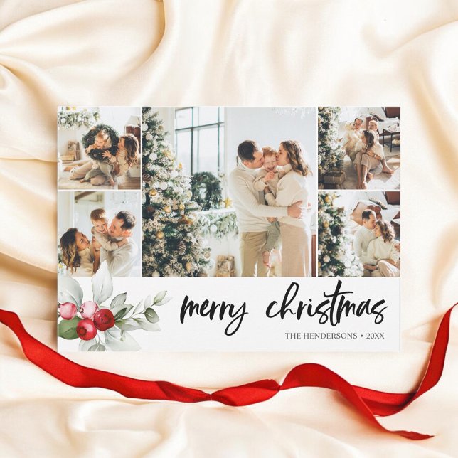 Cartão De Festividades Feliz Natal - Escoteiro Red Berry Holiday Carro (Criador carregado)