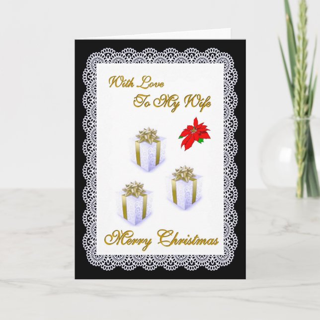 Cartão De Festividades Feliz Natal / Esposa (Frente)