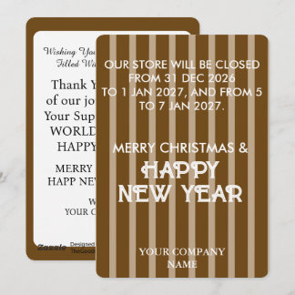 CARTÃO DE FESTIVIDADES FELIZ NATAL ESTILOSO MODERNO PERSONALIZADO NEGÓCIO