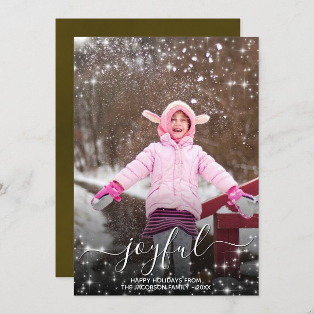 Cartão De Festividades Feliz Natal Estrelas Festivas Douradas Sobreposiçã (Frente/Verso)