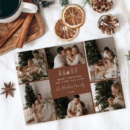 Cartão De Festividades Feliz Natal Família 6 Colagem de Fotos