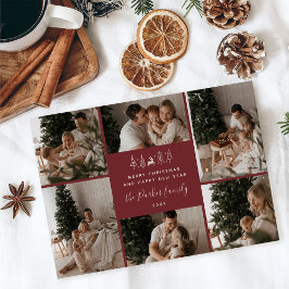 Cartão De Festividades Feliz Natal Família 6 Fotomontagem