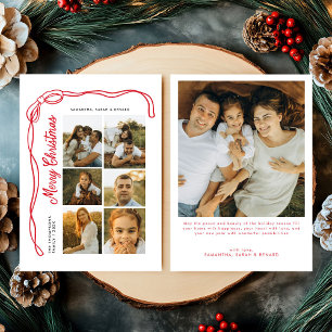 Cartão De Festividades Feliz Natal Família Arco 7 Fotos