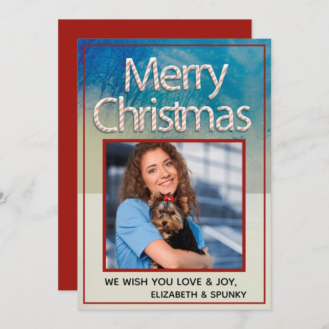 Cartão De Festividades Feliz Natal Família Diversão Foto Personalizar (Frente/Verso)