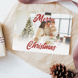 Cartão De Festividades Feliz Natal Família Foto Personalizada Script