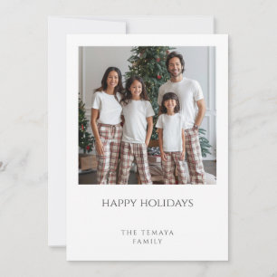 Cartão De Festividades Feliz Natal Família Foto Pijama Xadrez