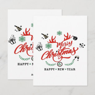 Cartão De Festividades Feliz Natal Feliz Ano Novo