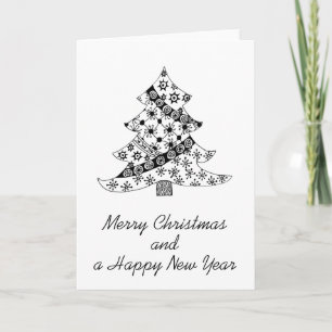 Cartão De Festividades Feliz Natal Feliz Ano Novo Árvore de Natal