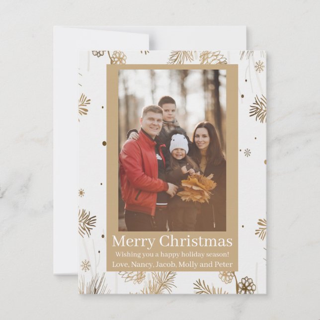 Cartão De Festividades Feliz Natal Feliz Foto Personalizada (Frente)