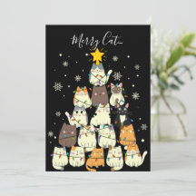 Feliz Natal Feliz Gatinho-Natal Árvore de Gatos