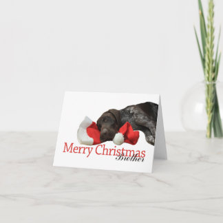 Cartão De Festividades Feliz Natal Feliz Irmão Grizzly