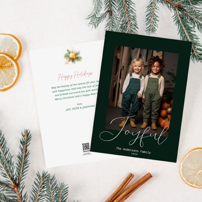 Cartão De Festividades Feliz Natal feliz moderno (Criador carregado)