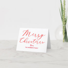 Cartão De Festividades Feliz Natal Feriado de Script de Caligrafia Elegan