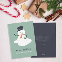 Feliz Natal Feriado Derretendo Snowman Cute