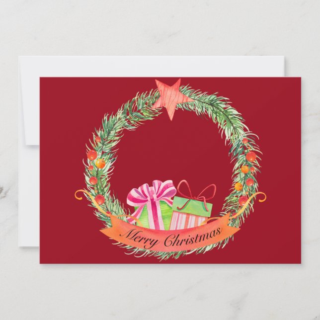 Cartão De Festividades Feliz Natal Feriado Foto de Feriado (Frente)