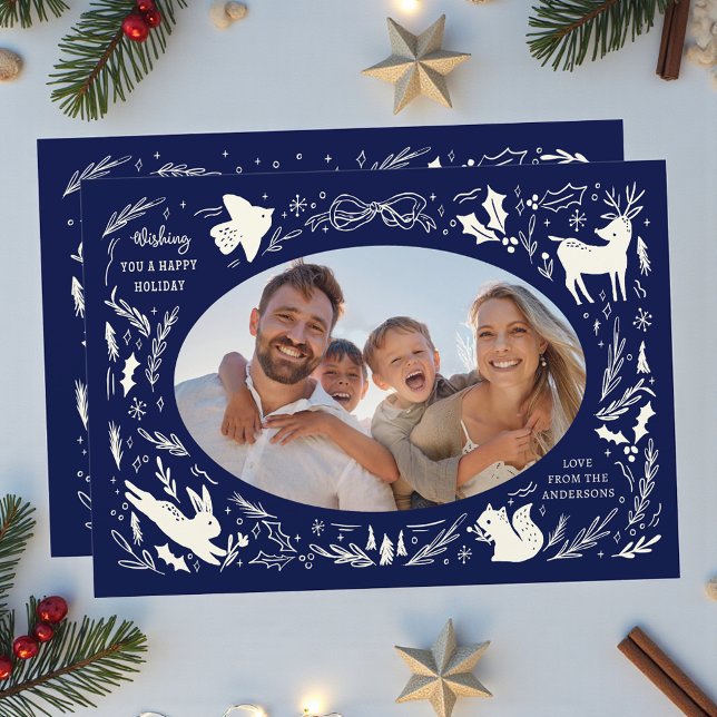 Cartão De Festividades Feliz Natal Férias Foto de Porodle Woodland (Criador carregado)