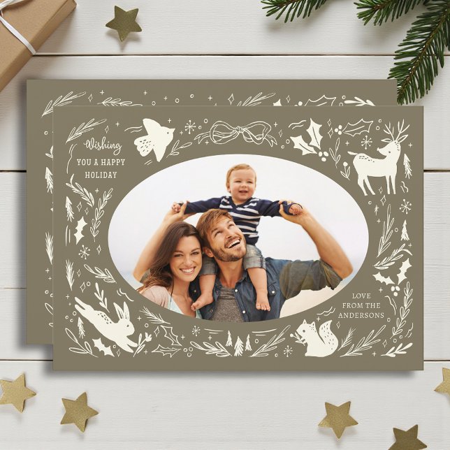 Cartão De Festividades Feliz Natal Férias Foto de Porodle Woodland (Criador carregado)
