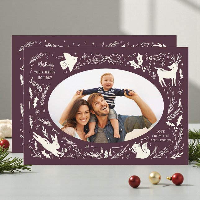 Cartão De Festividades Feliz Natal Férias Foto de Porodle Woodland (Criador carregado)