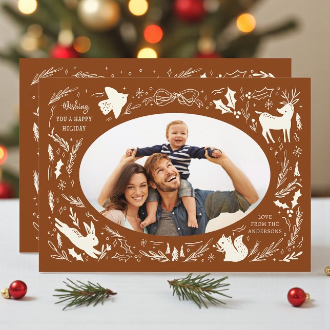 Cartão De Festividades Feliz Natal Férias Foto de Porodle Woodland (Criador carregado)