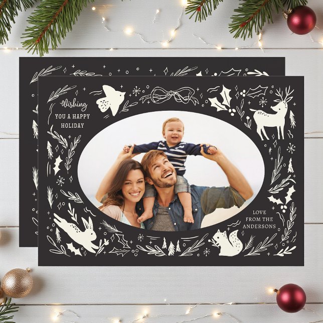 Cartão De Festividades Feliz Natal Férias Foto de Porodle Woodland (Criador carregado)