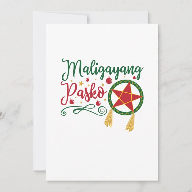 Cartão De Festividades Feliz Natal Filipino Natal Filipinas (Frente)