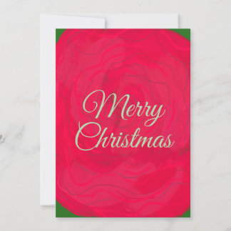 Cartão De Festividades Feliz Natal Floral Vermelho