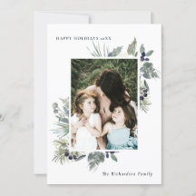 Feliz Natal Folhagem Verde Esmaecido Branco Foto