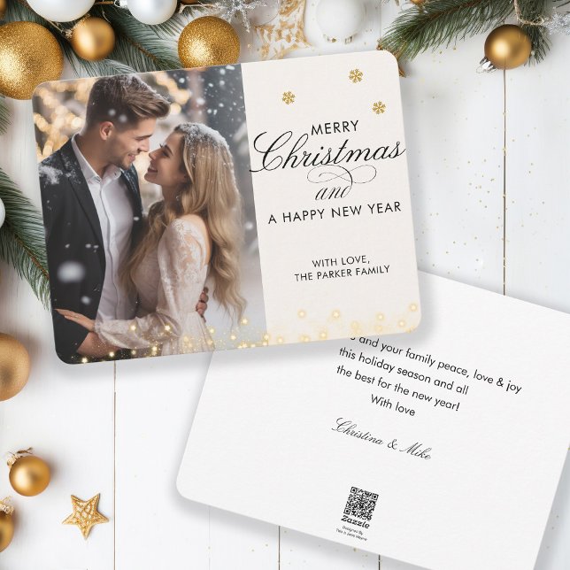 Cartão De Festividades Feliz Natal! Fonte do Script, Foto do bege (Criador carregado)