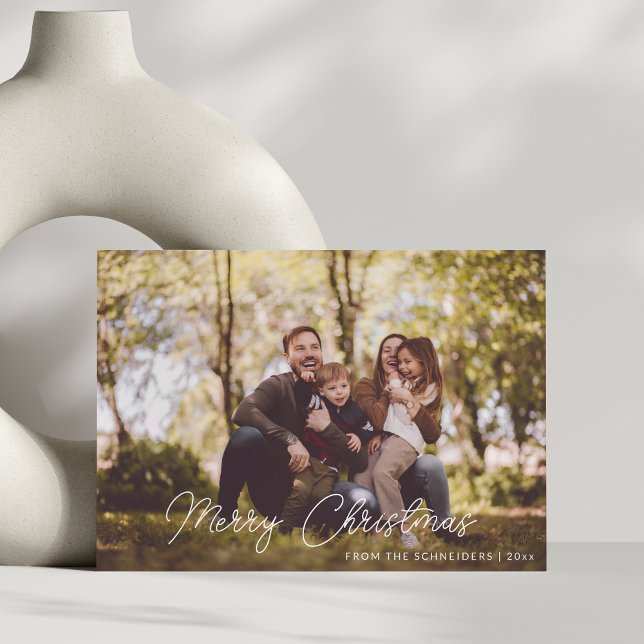 Cartão De Festividades Feliz Natal - Foto da Sobreposição de Manuscrito B (Criador carregado)