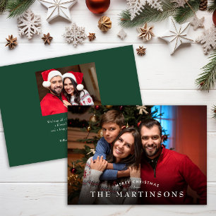 Cartão De Festividades Feliz Natal Foto de Família Elegante Natal