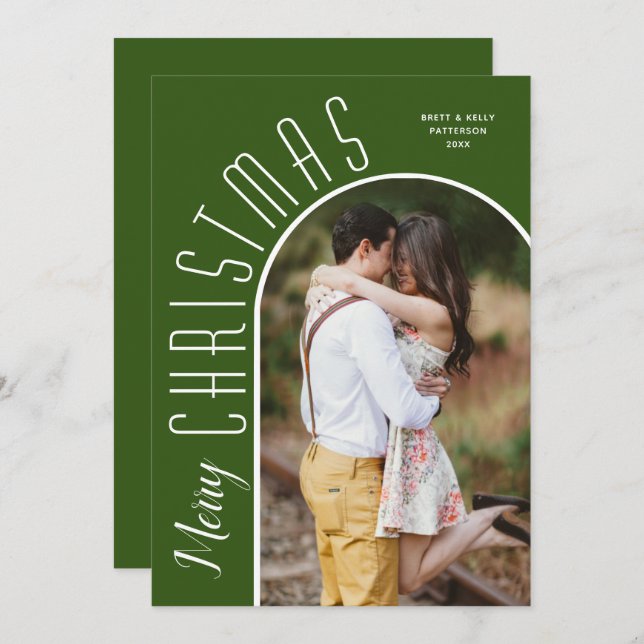 Cartão De Festividades Feliz Natal - Foto do Arch Verde (Frente/Verso)