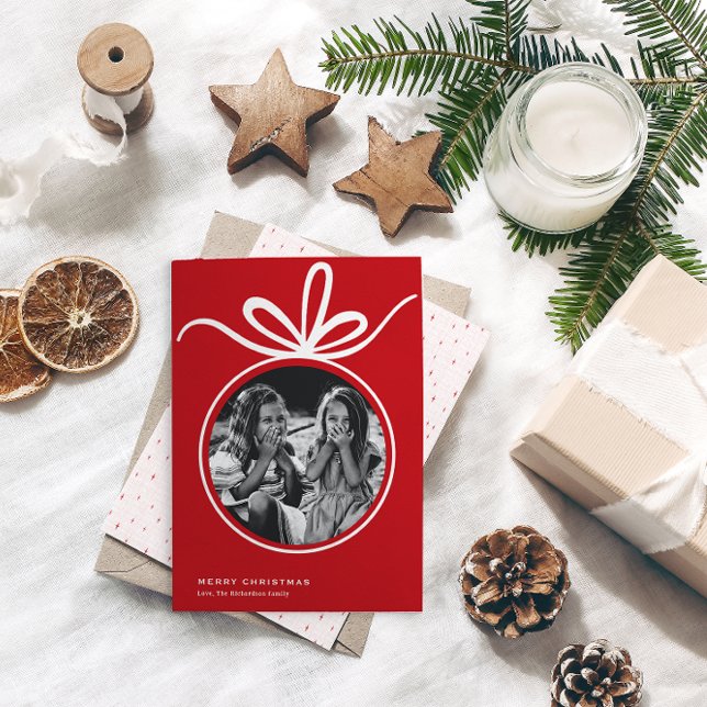 Cartão De Festividades Feliz Natal - Foto do Ornament (Criador carregado)