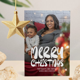 Cartão De Festividades Feliz Natal Foto e Texto Personalizado