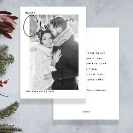 Cartão De Festividades Feliz Natal - Foto Manchada Primeiro Natal