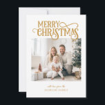 Cartão De Festividades Feliz Natal! Foto moderna e simples<br><div class="desc">Cartão de Natal "Feliz" específico do cliente. Moderno e simples para amantes de papel e digitais no impressão e download.</div>