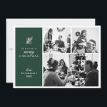 Cartão De Festividades Feliz Natal. Foto multimédia de colagem moderna ve<br><div class="desc">"Desejamos-lhe um Feliz Natal" - cartão verde moderno com colagem/fotos múltiplas para as férias de inverno. Entre em contato comigo se precisar de itens adicionais.</div>