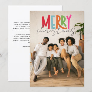 Cartão De Festividades Feliz Natal Foto Personalizada