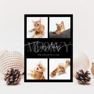 Cartão De Festividades Feliz Natal Fotos de Gato Negro Natal