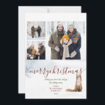 Cartão De Festividades Feliz Natal Fox 3 Fox Collage<br><div class="desc">Personalize suas 3 fotos especiais,  seu nome de família e data neste cartão de feriado chic com uma raposa fofa em uma área de inverno. Projetado por Thisnotme©</div>