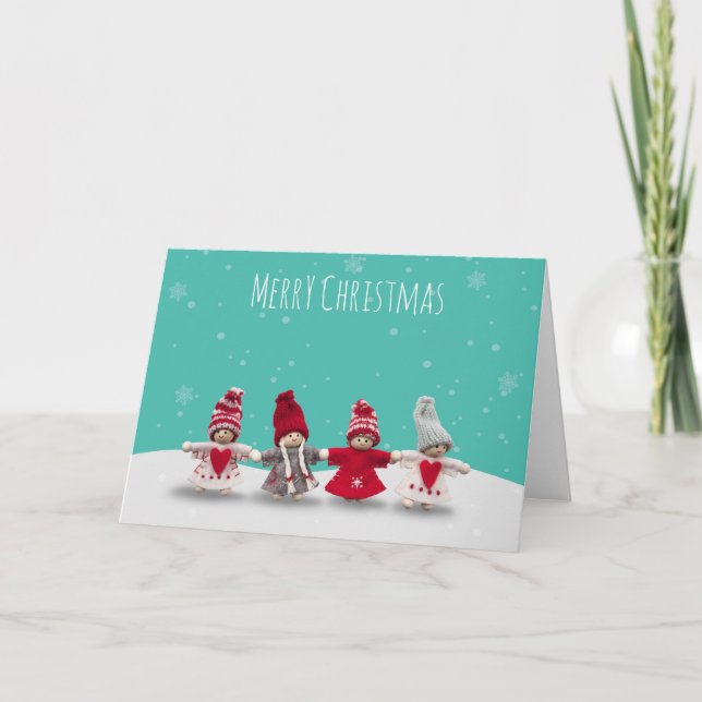 Cartão De Festividades Feliz Natal fraternidade (Frente)