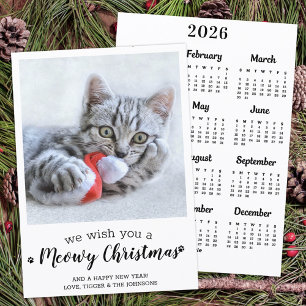Cartão De Festividades Feliz Natal Gato Moderno Foto de Pet 2022