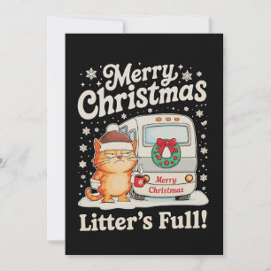 Cartão De Festividades Feliz Natal Gatos de Natal