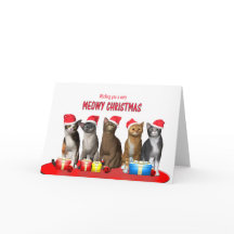 Feliz Natal Gatos em chapéus de Natal