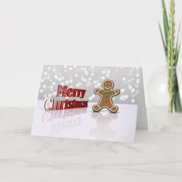 Cartão De Festividades Feliz Natal Gingerbird Man