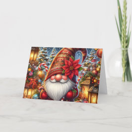 Cartão De Festividades Feliz Natal Gnomo