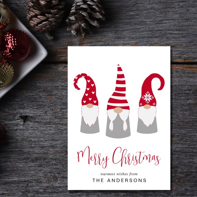 Cartão De Festividades Feliz Natal Gnomos Nórdicos (Spread the love and joy of the season with your friends and family near and far)