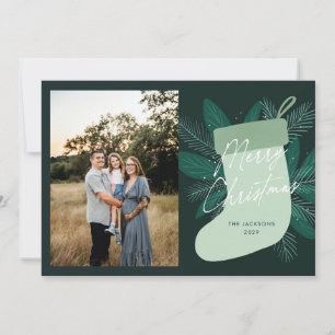 Cartão De Festividades Feliz Natal Green Stocks