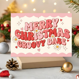 Cartão De Festividades Feliz Natal Groovy Babe