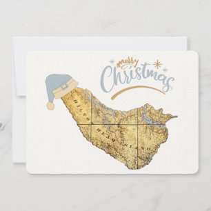 Cartão De Festividades Feliz Natal Hilton Head Island Map Coastal